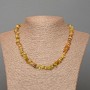 Grossular Garnet (Green Garnet) Necklace, Natural Stone Chips, Diameter 7x3mm+-, Length 45cm