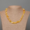 Yellow Turquoise Necklace, Natural Stone Chips, Diameter 7x3mm+-, Length 47cm
