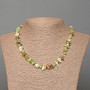 Chrysoprase Natural Stone Chip Necklace, Diameter 7x3mm+/-, Length 47cm