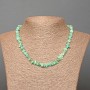 Amazonite Natural Stone Chip Necklace, Diameter 7x3mm+/-, Length 46cm