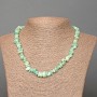 Amazonite Natural Stone Chip Necklace, Diameter 7x3mm+/-, Length 48cm
