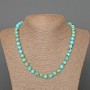 Necklace Imperial Jasper Blue (pressed) smooth round bead, diameter 8.5mm+-, length 50cm+