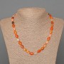 Carnelian Necklace, natural stone oval beads, diameter 8x10mm+/-, length 48cm+