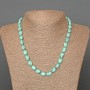 Turquoise (Imitation) Necklace, oval beads, diameter 8x10mm+/-, length 48cm+