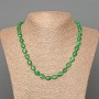Malachite (Pressed) Necklace, oval beads, diameter 8x10mm+/-, length 48cm+