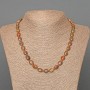 Picasso Jasper Necklace, natural stone oval beads, diameter 8x10mm+/-, length 48cm+
