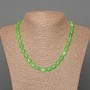 Chrysoprase Necklace, natural stone oval beads, diameter 8x10mm+/-, length 48cm+