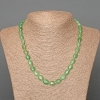 Nephrite Necklace, natural stone oval beads, diameter 8x10mm+/-, length 48cm+