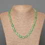 Nephrite Necklace, natural stone oval beads, diameter 8x10mm+/-, length 48cm+