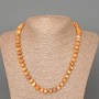 Landscape Jasper Necklace natural stone smooth rondelle, diameter 9x7mm+/-, length 49cm+