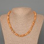 Landscape Jasper Necklace, Natural Stone Smooth Rondelle, Diameter 8x5mm+/-, Length 46cm+