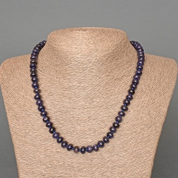 Aventurine "Cairo Night" (Synthetic) Necklace, Smooth Rondelle, Diameter 8x5mm+/-, Length 49cm+
