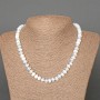 Moonstone (Synthetic) Necklace, Smooth Rondelle, Diameter 8x5mm+/-, Length 46cm+