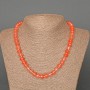 Chalcedony Necklace, Natural Stone Smooth Rondelle, Diameter 9x7mm+/-, Length 49cm+