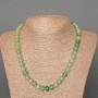 Nephrite Necklace, Natural Stone Smooth Rondelle, Diameter 9x7mm+/-, Length 49cm+