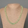 Nephrite Necklace, Natural Stone Smooth Rondelle, Diameter 8x5mm+/-, Length 48cm+