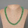 Malachite (Synthetic) Necklace, Smooth Rondelle, Diameter 9x7mm+/-, Length 49cm+