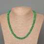 Malachite (Synthetic) Necklace, smooth rondelle, diameter 8x5mm+-, length 48cm+