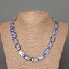 Sodalite Necklace, natural stone rectangle, diameter 13x18mm+-, length 48cm