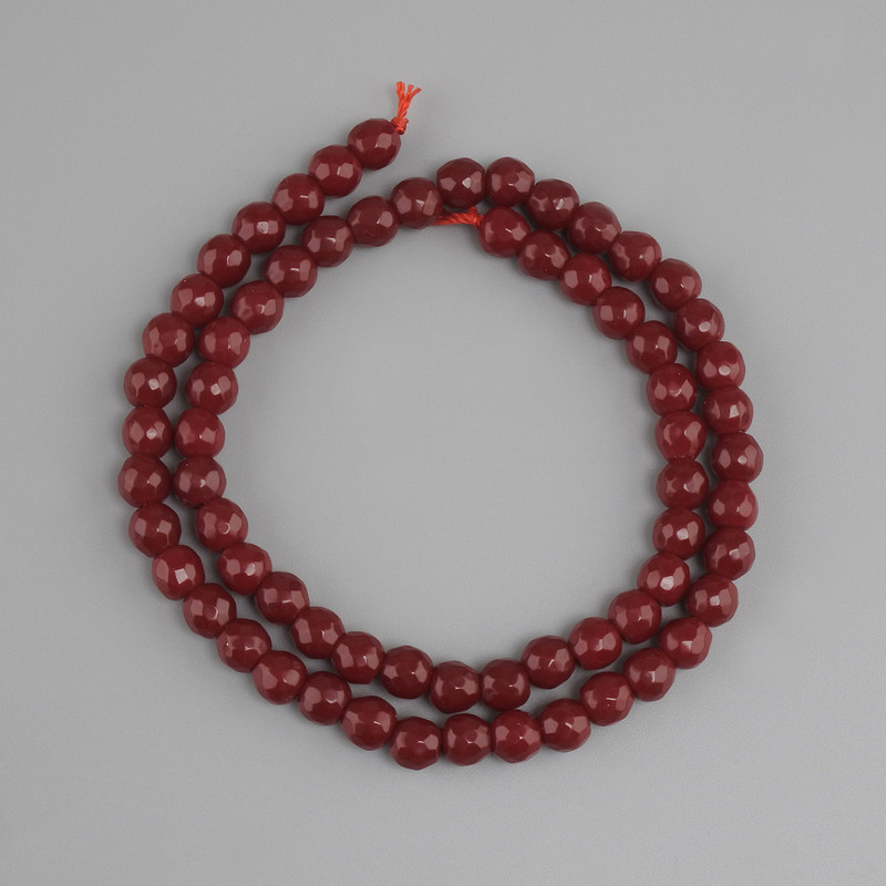 Turmaline beads faceted round bead, diameter 6mm +/-, thread length 36cm +/-