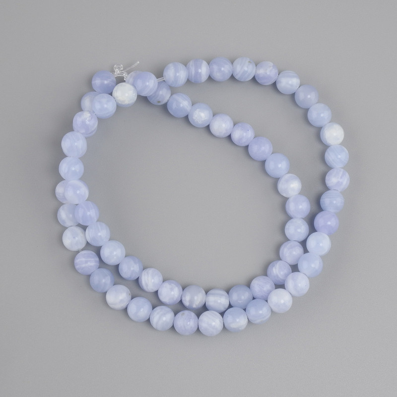 Agate beads, smooth round bead, diameter 6mm +/-, length 38cm +/- on a thread