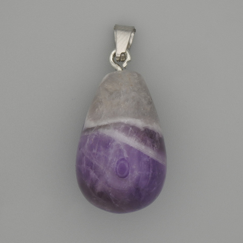 Amethyst pendant teardrop 22x13mm+-, length 32mm+