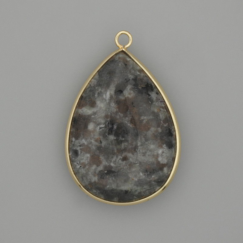 Pendant Sodalite in a gold-coloured metal setting 36x26mm+